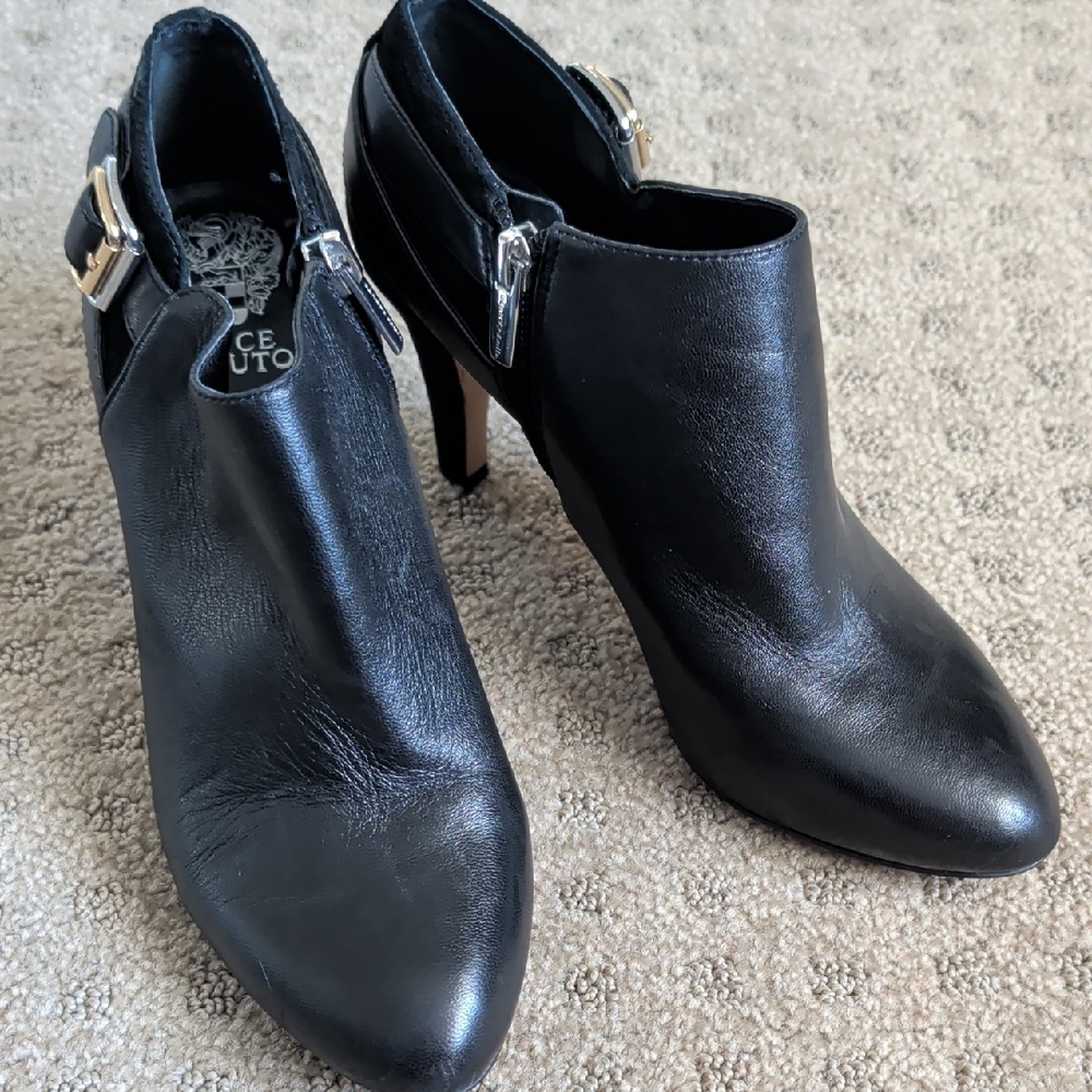 Black Leather Ankle Boots